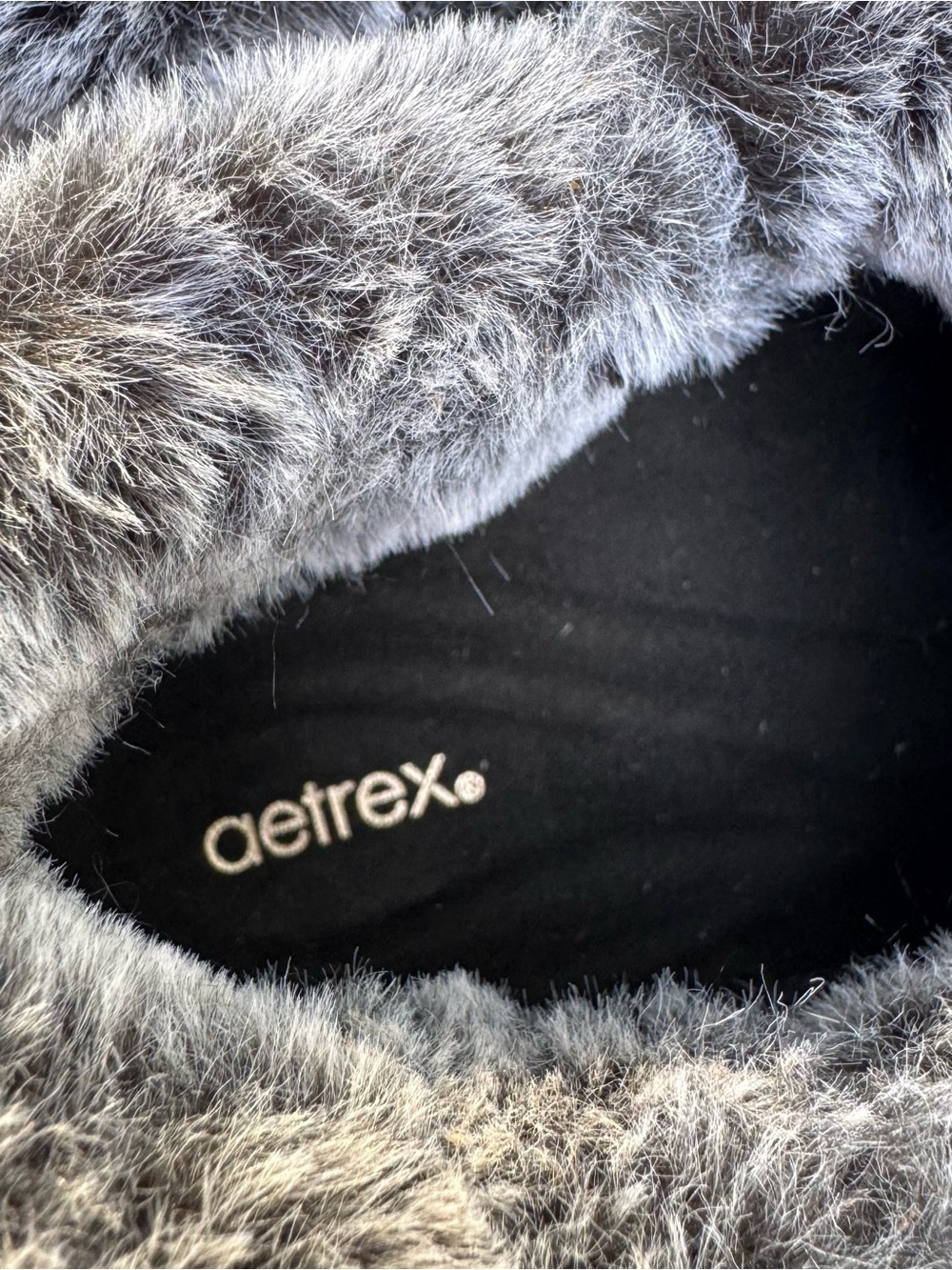 Aetrex Chrissy Furry Slip On Black - Brand New With Tags! - Picture 10 of 16